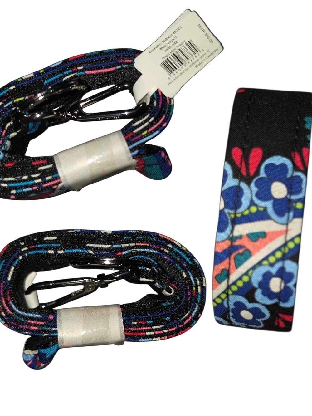 Vera Bradley "Haymarket Paisley" Lanyard For Keys & ID Badges NWT